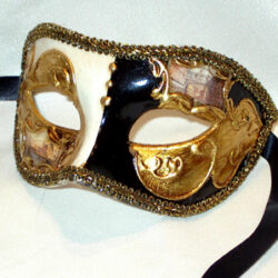 Venetian Mens Masquerade Mask Gold