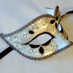 Masquerade Mask Black Silver - Anna