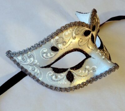 Masquerade Mask Black Silver - Anna