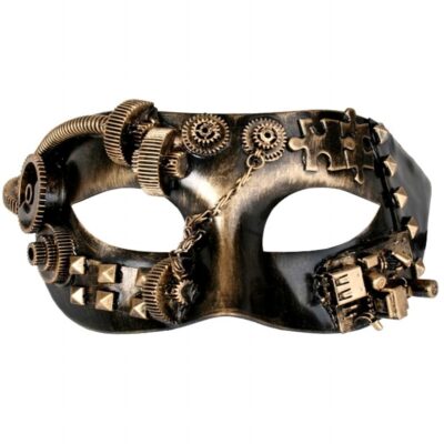 Steampunk Costume Mask Gold